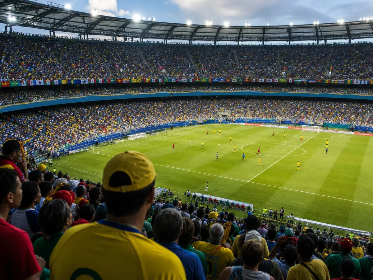 Illustrationsbild från en fotbollsarena under ett mästerskap.