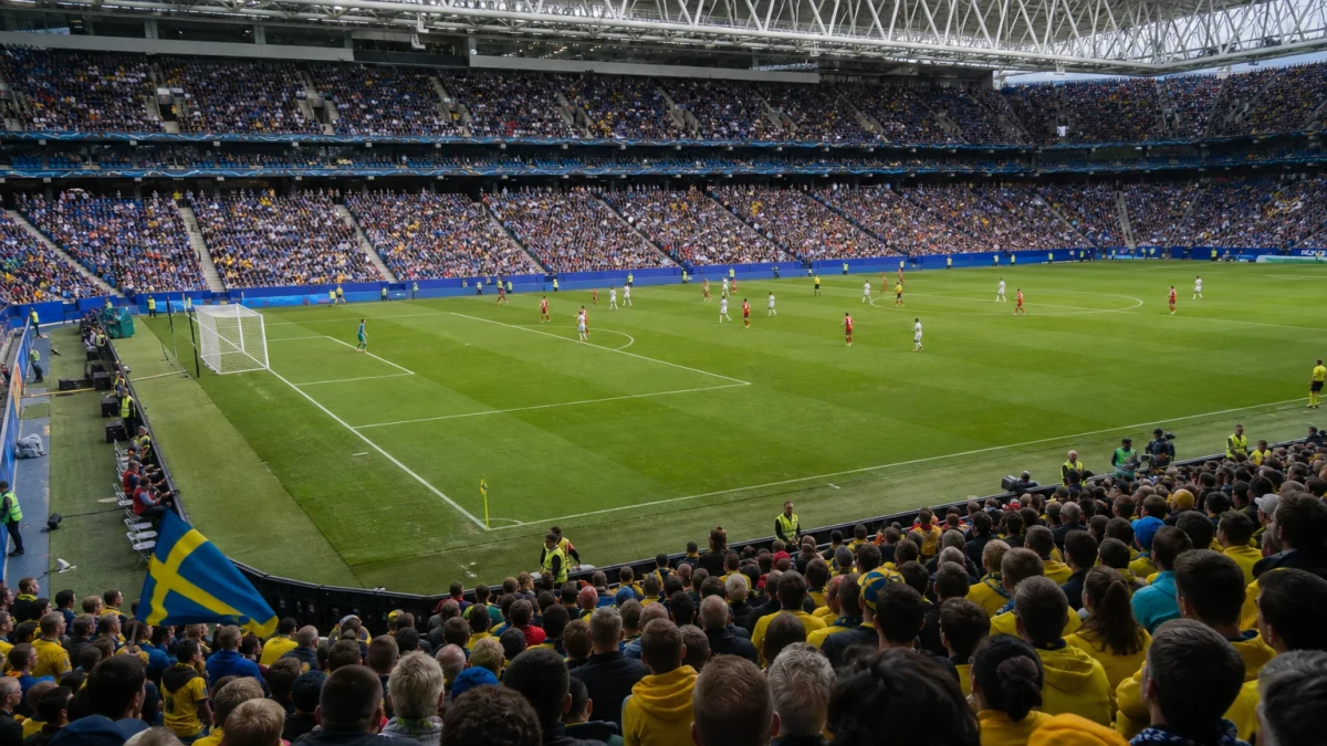 Illustrationsbild från en fotbollsarena under ett mästerskap.
